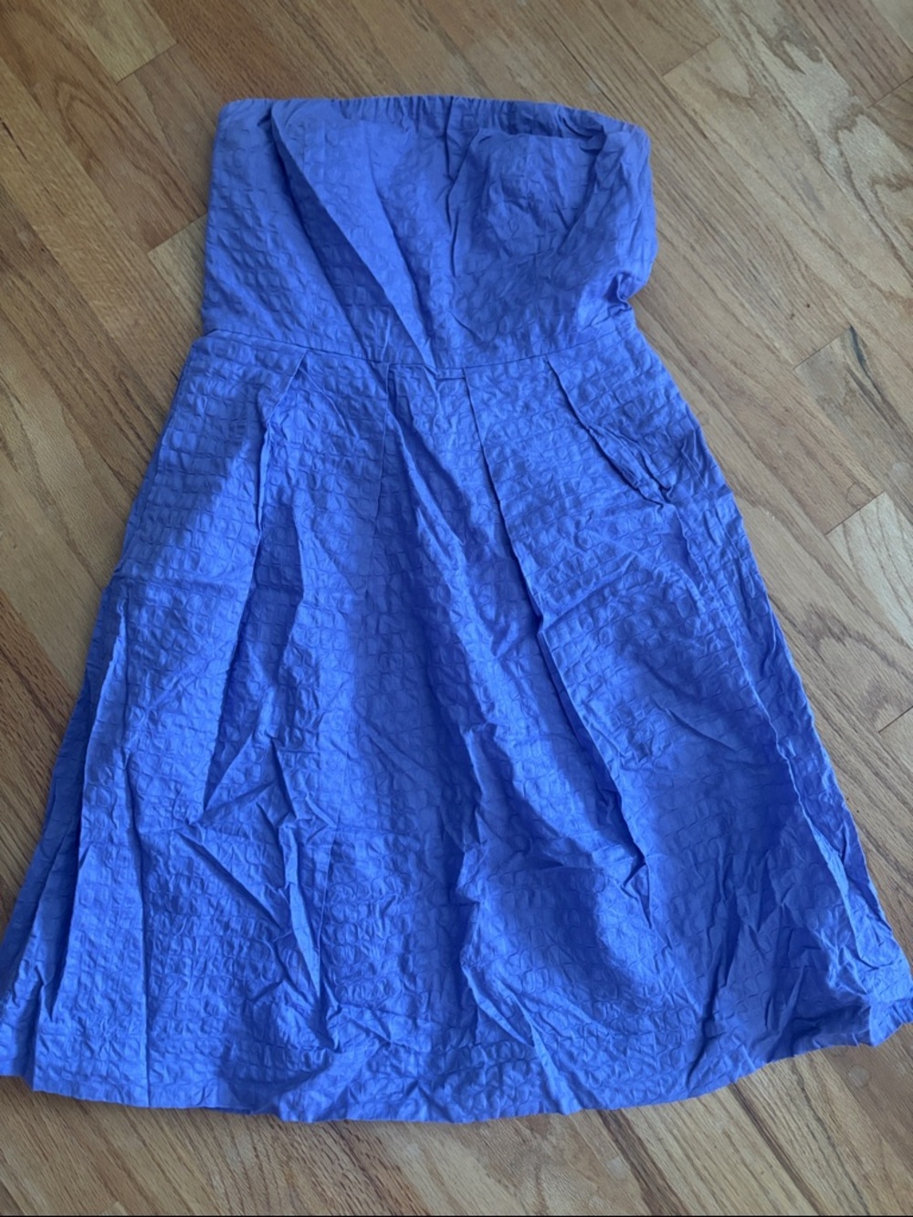 J. Crew Strapless Textured Dress in purple